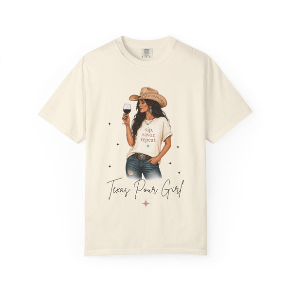 The Brunette | Texas Pour Girl Everyday Girls Tee | Western Wine Shirt Women