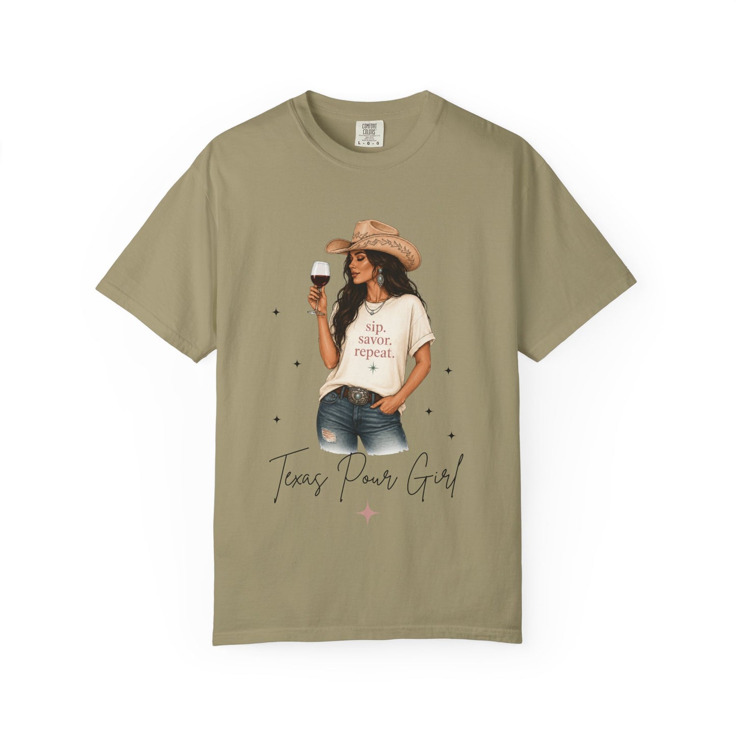 The Brunette | Texas Pour Girl Everyday Girls Tee | Western Wine Shirt Women
