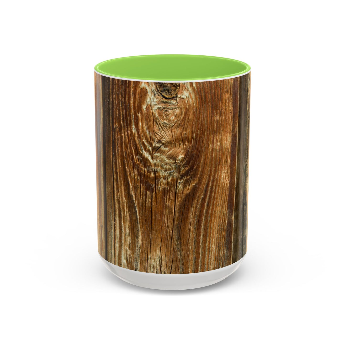 Rustic Wood Grain Coffee Mug — Cozy Cabin 11oz & 15oz (Room for Cream)