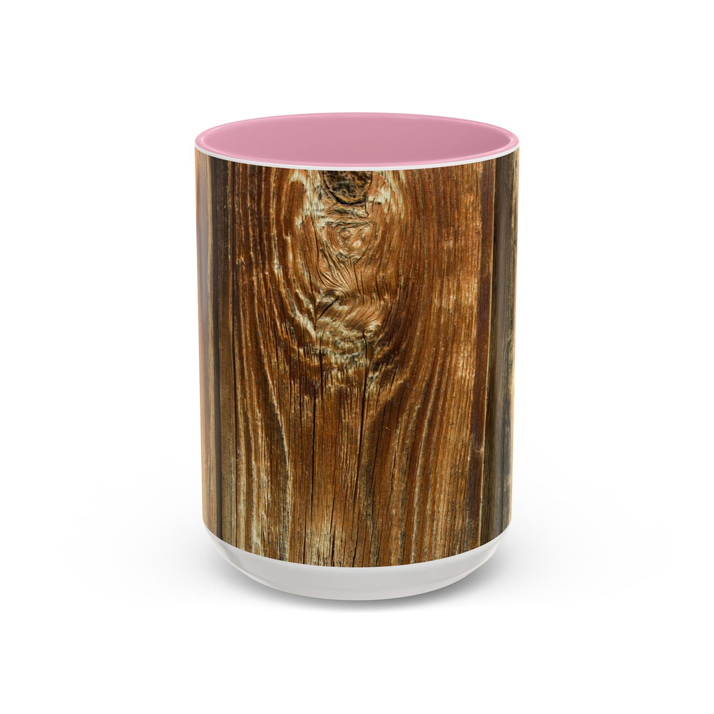 Rustic Wood Grain Coffee Mug — Cozy Cabin 11oz & 15oz (Room for Cream)