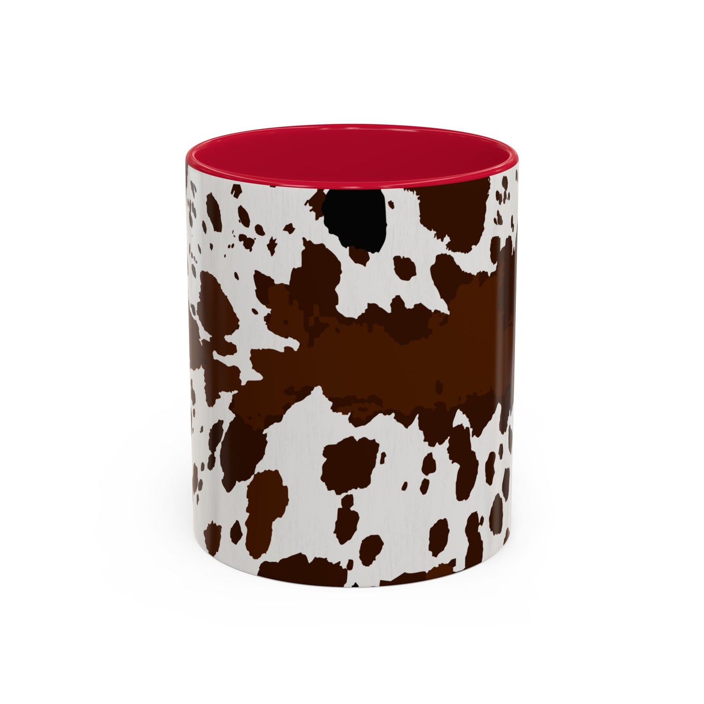 Cow Print Coffee Mug — Brown Cowhide Pattern Ceramic Mug (11oz & 15oz)