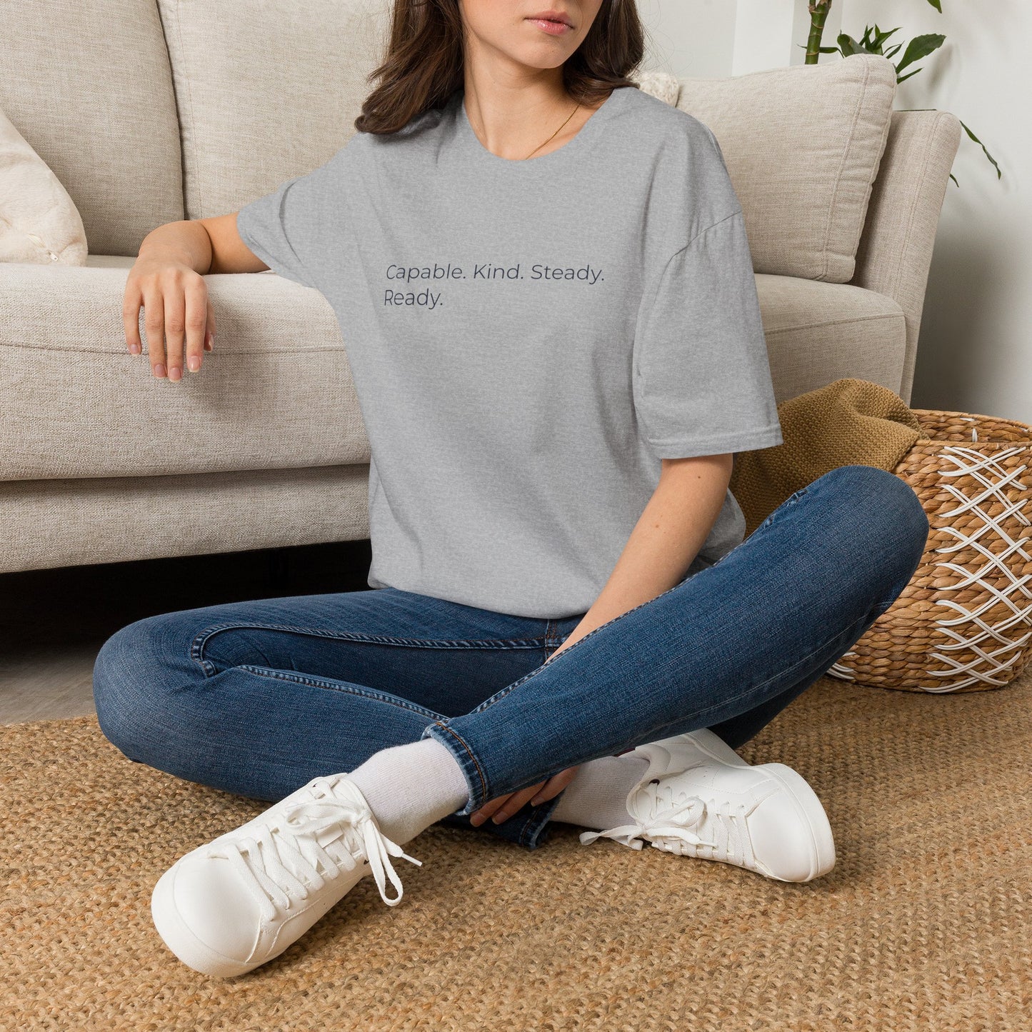 Capable. Kind. Steady. Ready. — Sweet Motivational T-Shirt for Parents Raising Sons