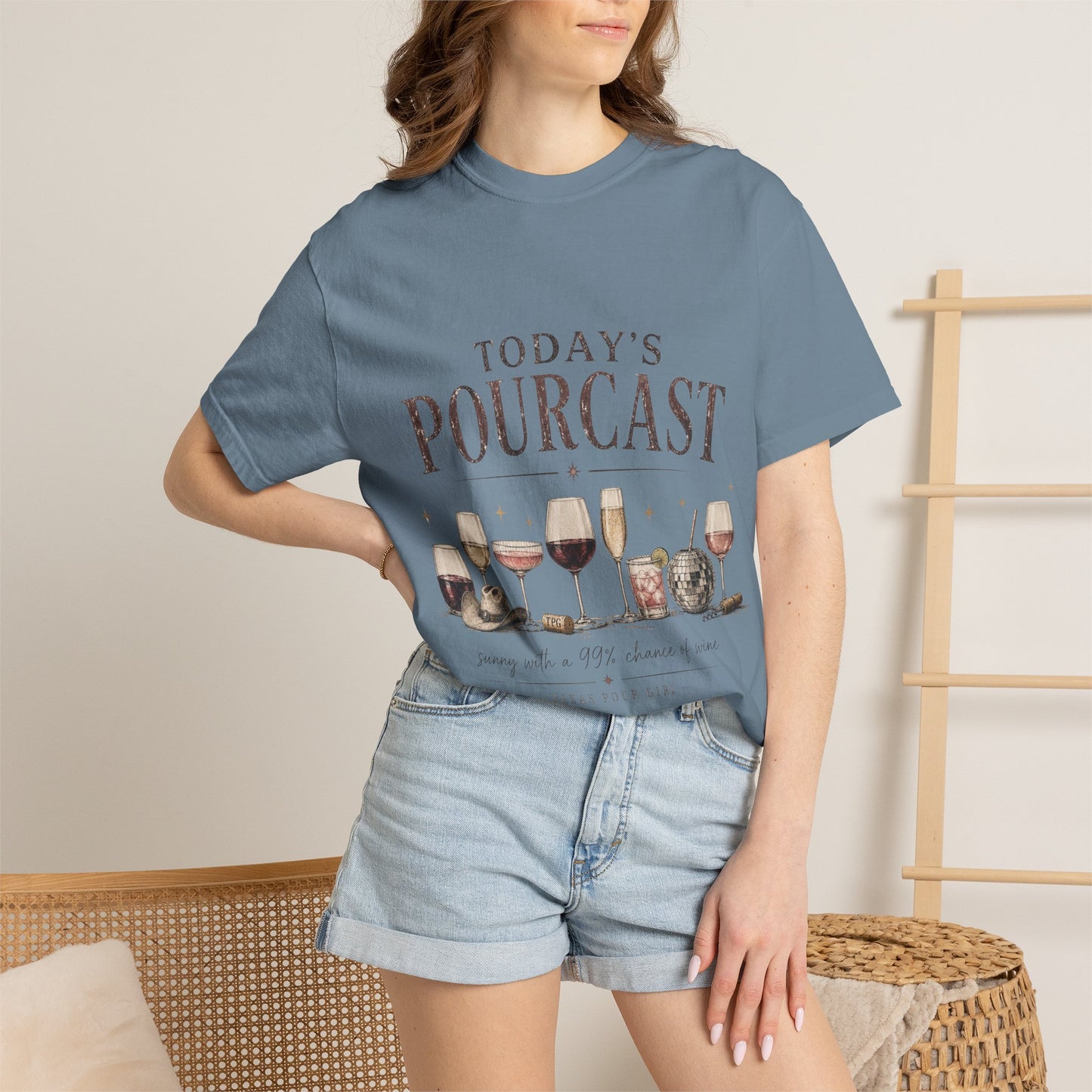 Today's Pourcast Wine T-Shirt | Funny Graphic Tee for Wine Lovers