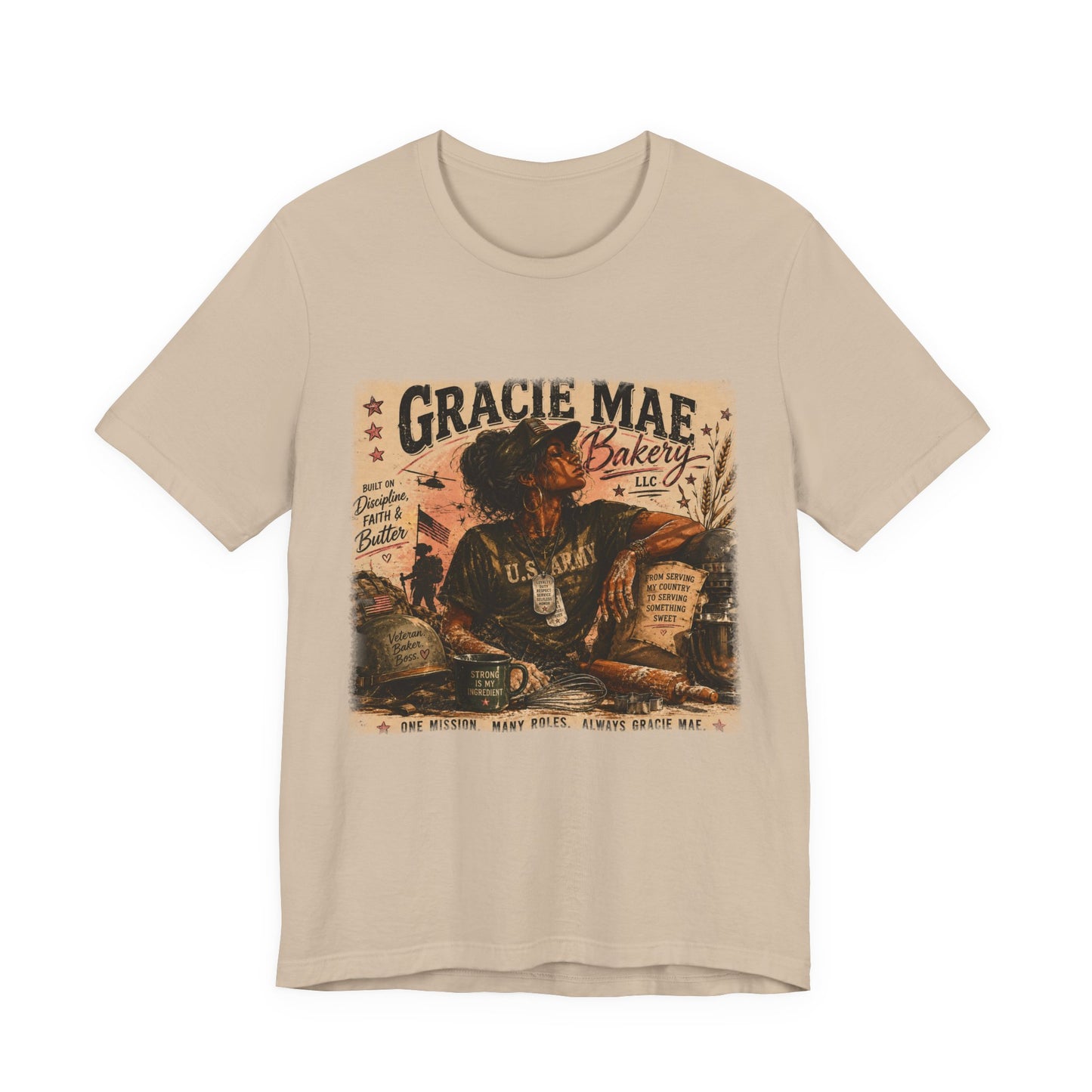 Gracie Mae Bakery Retro Graphic Tee | Stressed Tired Professional Girl