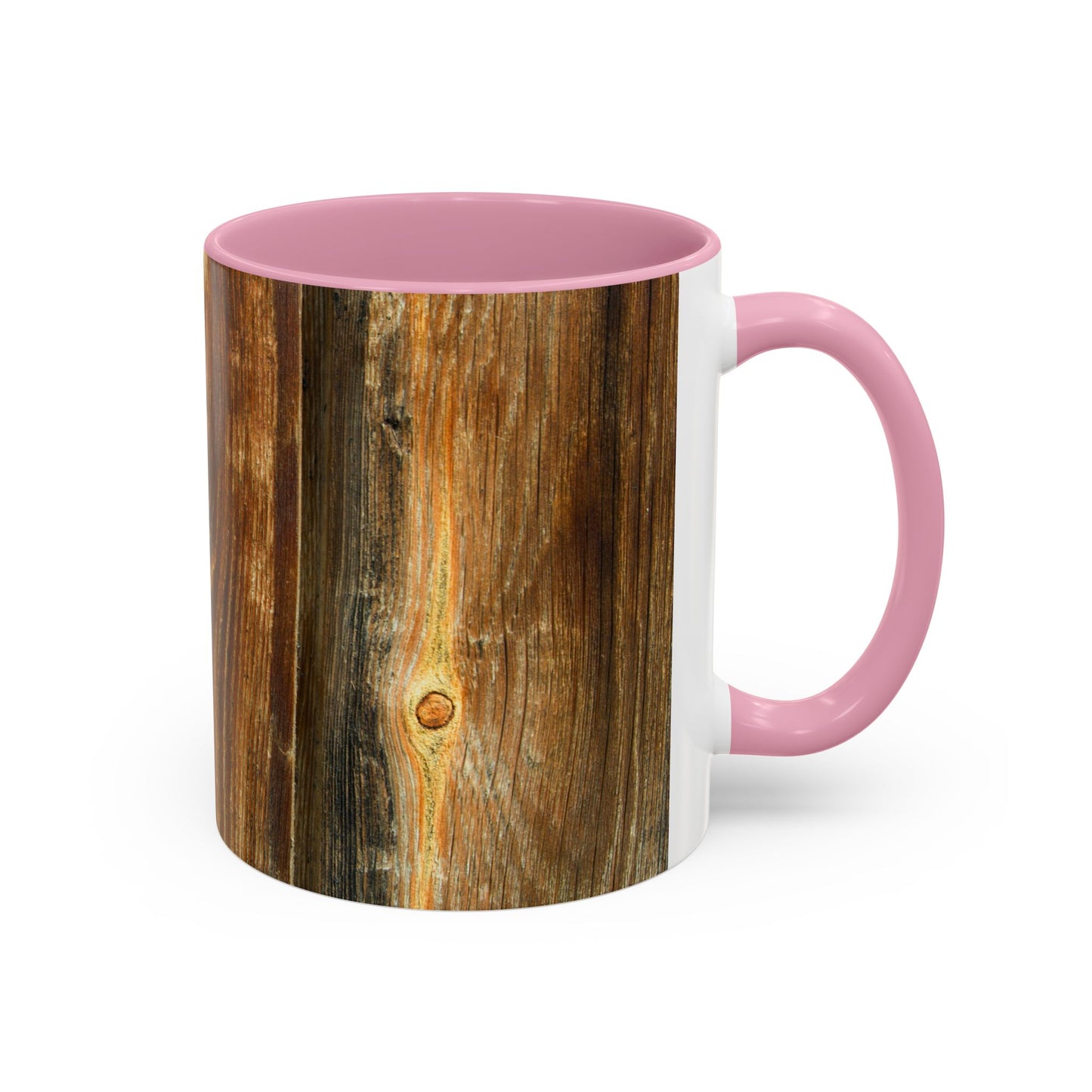 Rustic Wood Grain Coffee Mug — Cozy Cabin 11oz & 15oz (Room for Cream)