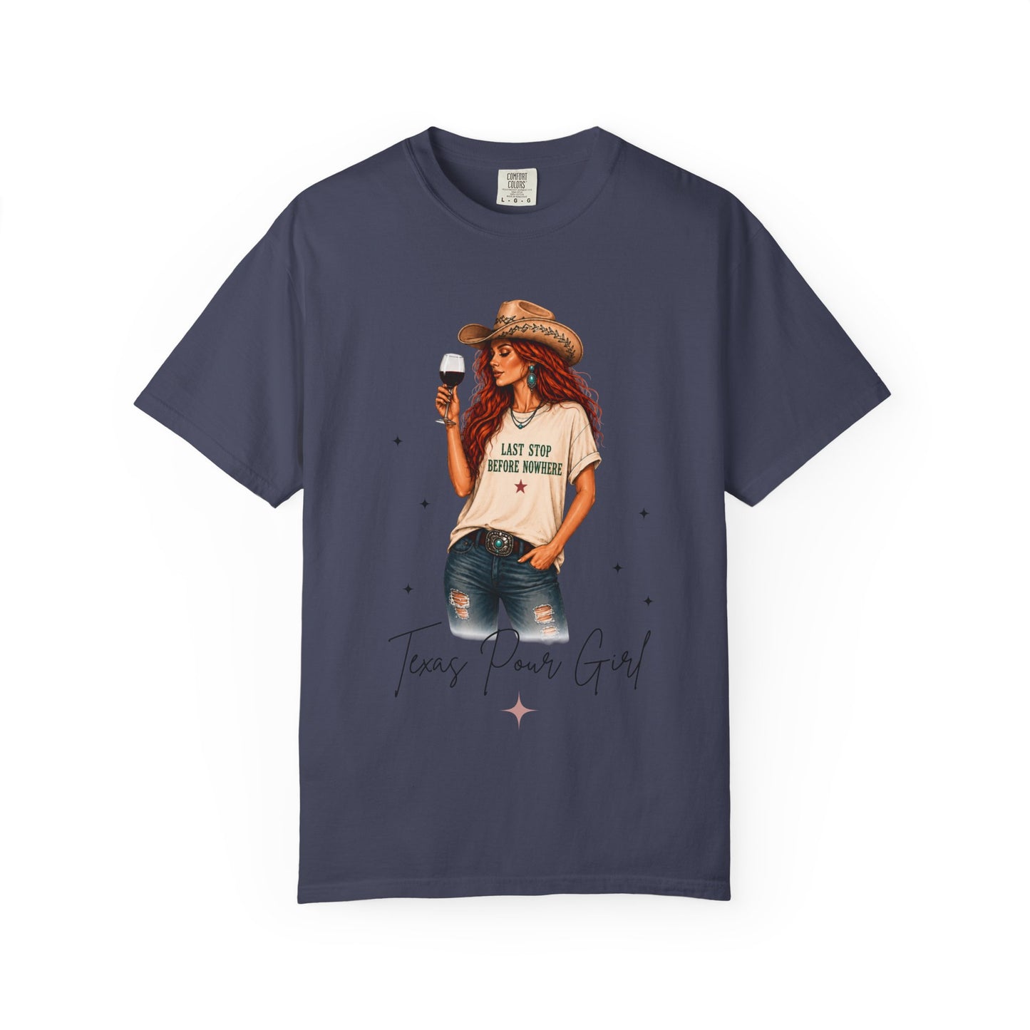 The Redhead | Texas Pour Girl Everyday Girls Tee | Western Wine Shirt Women