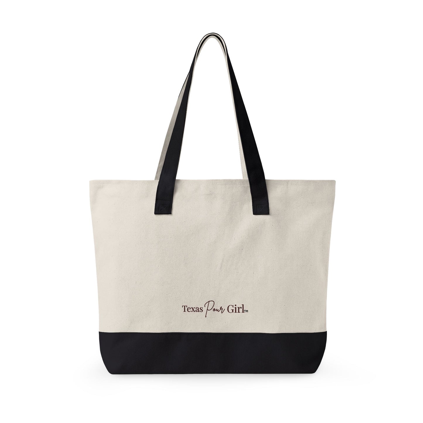 Zippered Canvas Tote — "Good Vibes, Good Company, Good Times" Texas Pride Tote