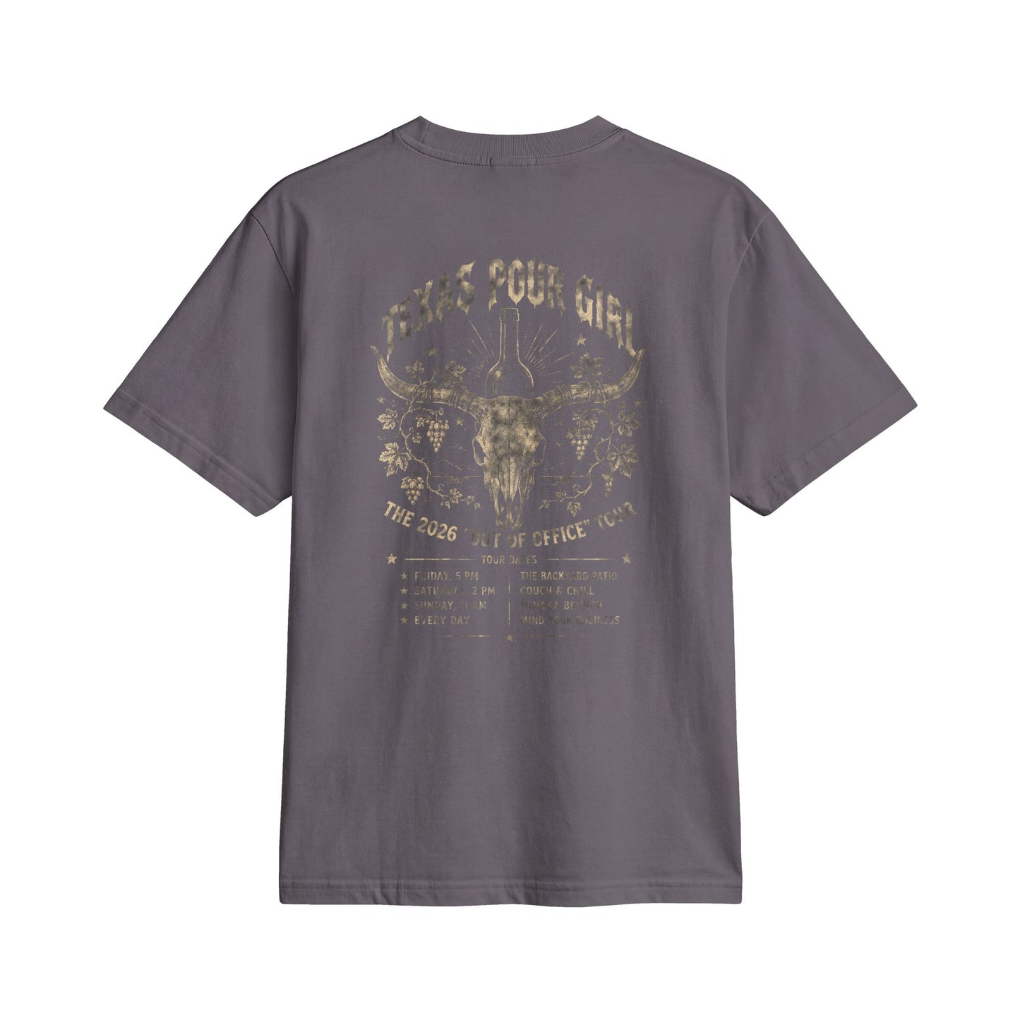 Western Skull Tee — “Texas Pour Girl” Vintage Cowgirl T-Shirt