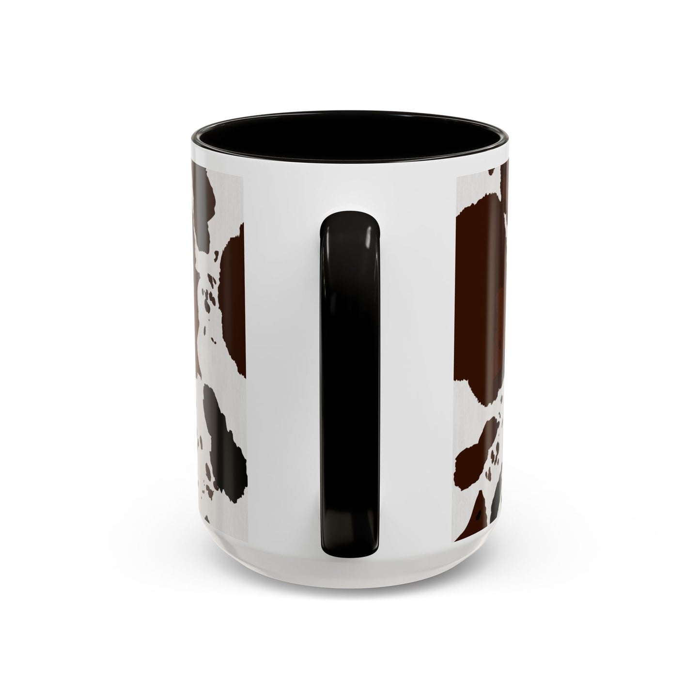 Cow Print Coffee Mug — Brown Cowhide Pattern Ceramic Mug (11oz & 15oz)