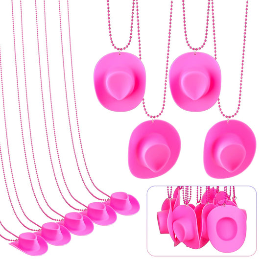 Cowgirl Hat Necklaces 24-Pack | Western Bachelorette Party Favors | Fredericksburg Bachelorette Accessories