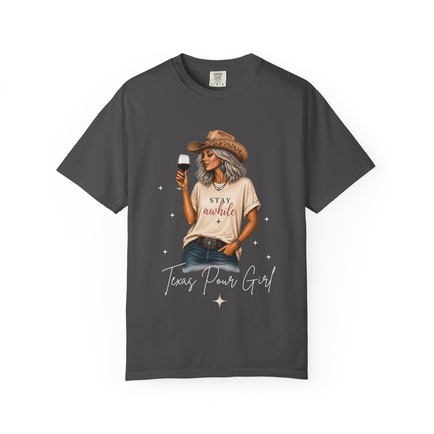 The Silver | Texas Pour Girl Everyday Girls Tee | Western Wine Shirt Women