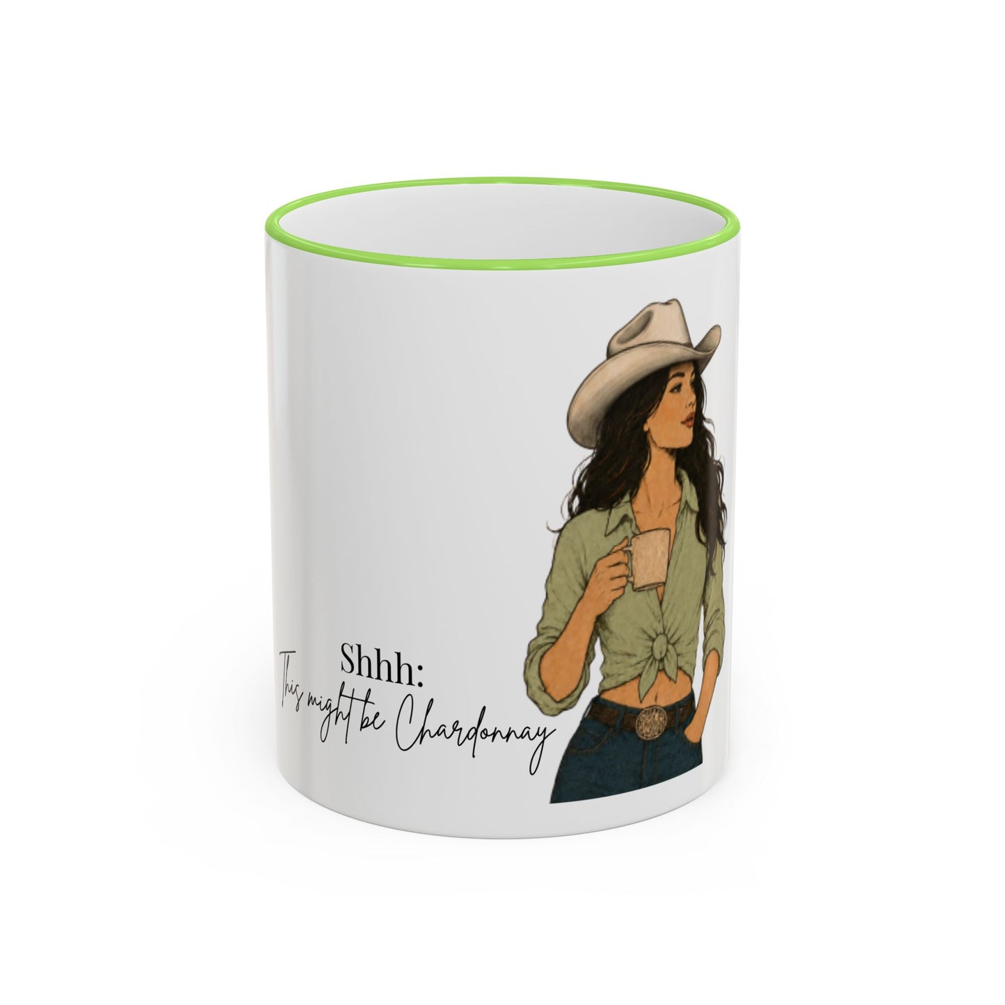 Cowgirl Coffee Mug | Shhh: This might be Chardonnay | Accent Mug