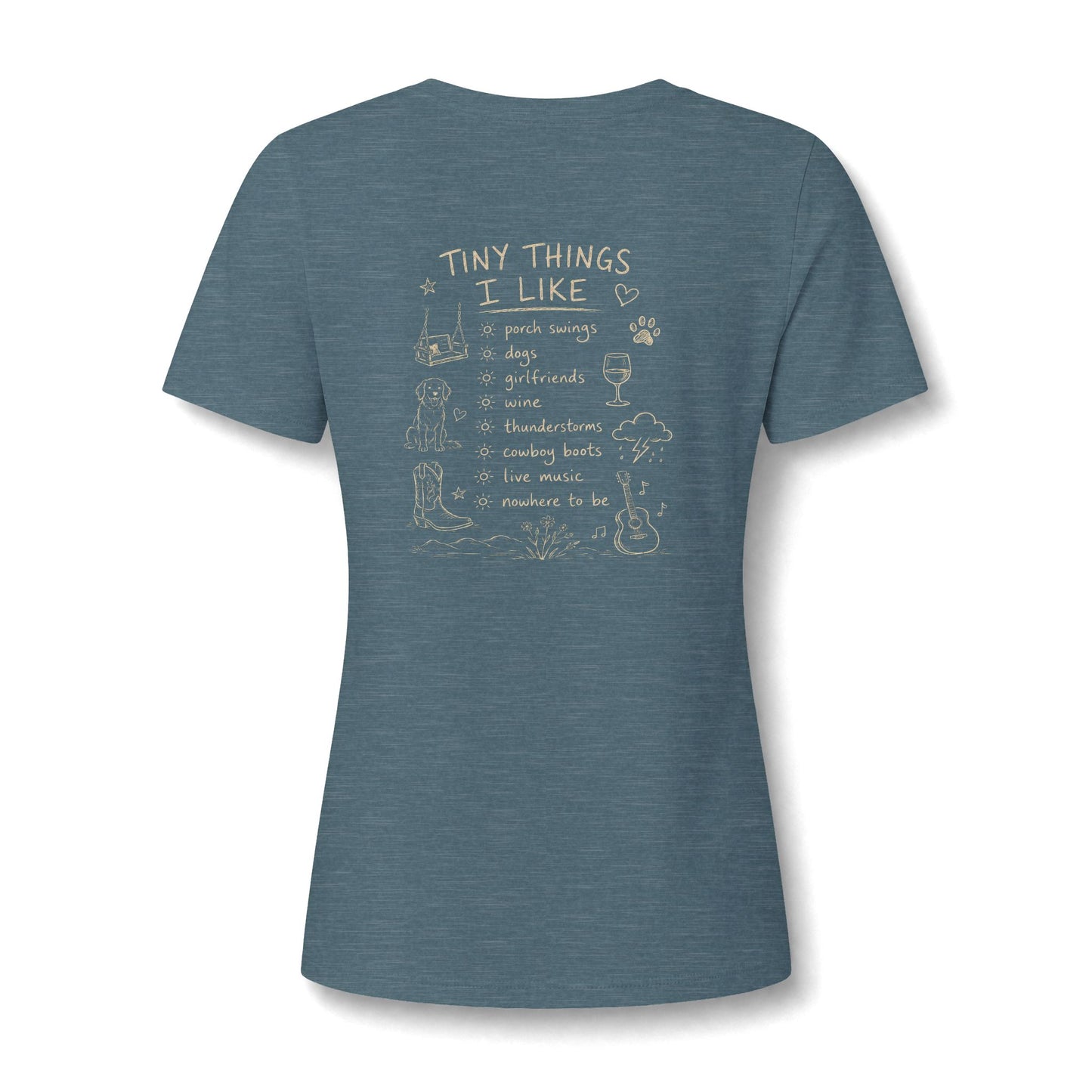 Women's V‑Neck Tee — "My Favorite Little Things"