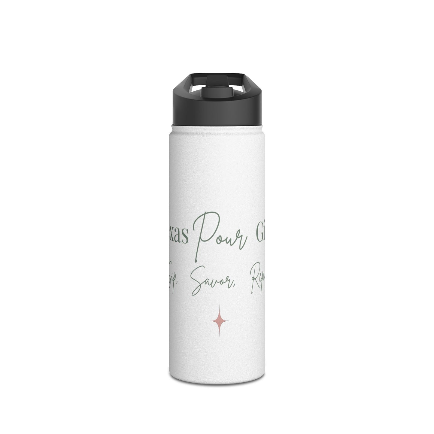 White Stainless Water Bottle — Texas Pour Girl