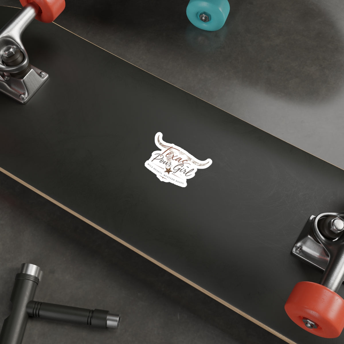 Wild Hearts, Western Roots — Longhorn Die-Cut Sticker