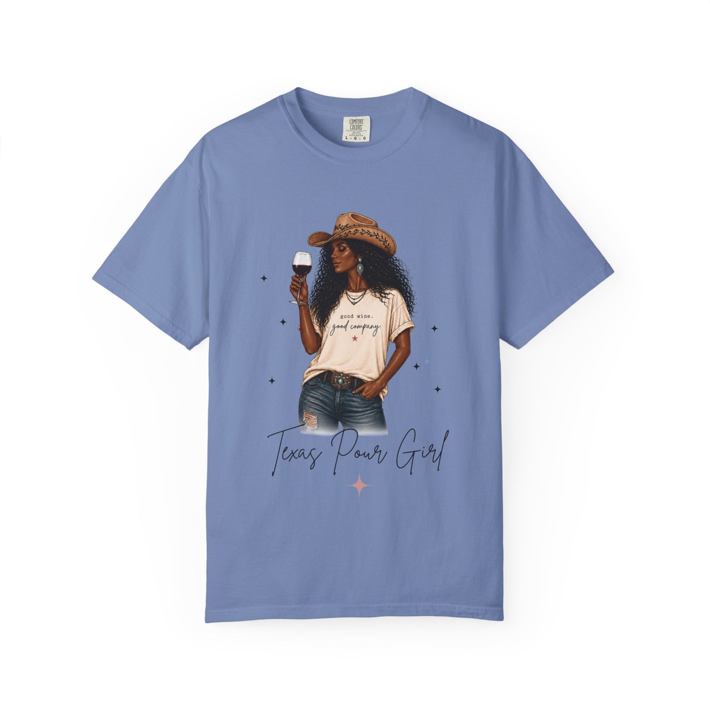 The Midnight Belle | Texas Pour Girl Everyday Girls Tee | Western Wine Shirt Women