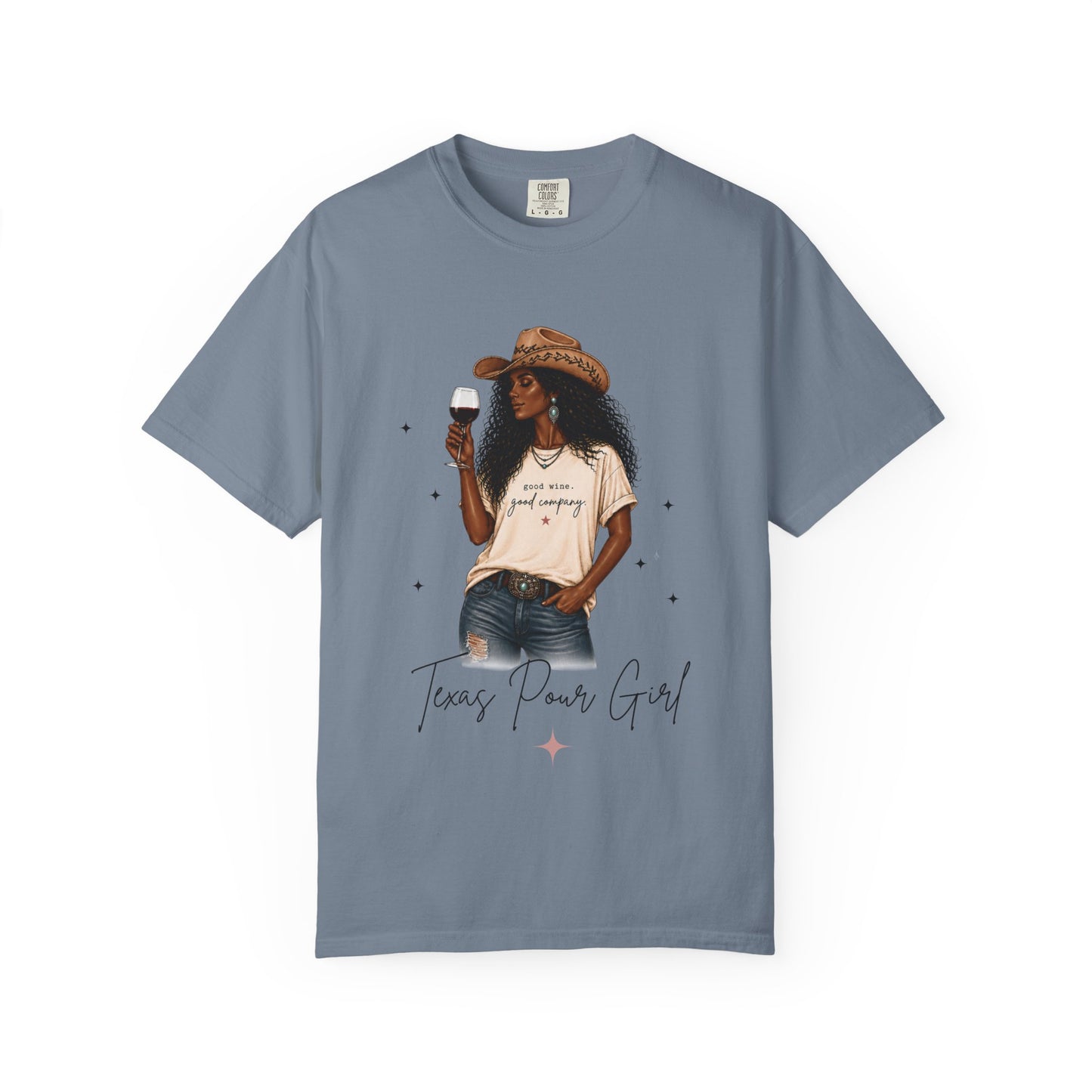 The Midnight Belle | Texas Pour Girl Everyday Girls Tee | Western Wine Shirt Women