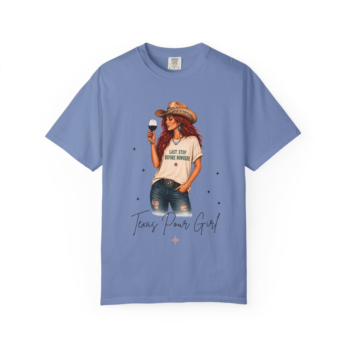 The Redhead | Texas Pour Girl Everyday Girls Tee | Western Wine Shirt Women