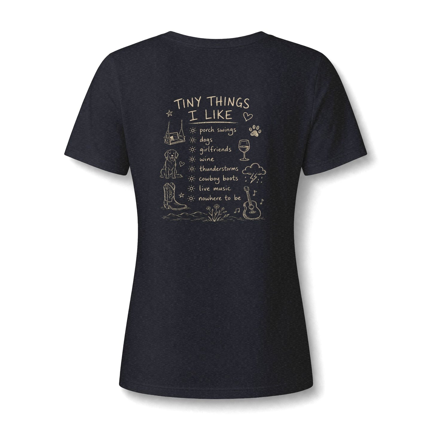 Women's V‑Neck Tee — "My Favorite Little Things"