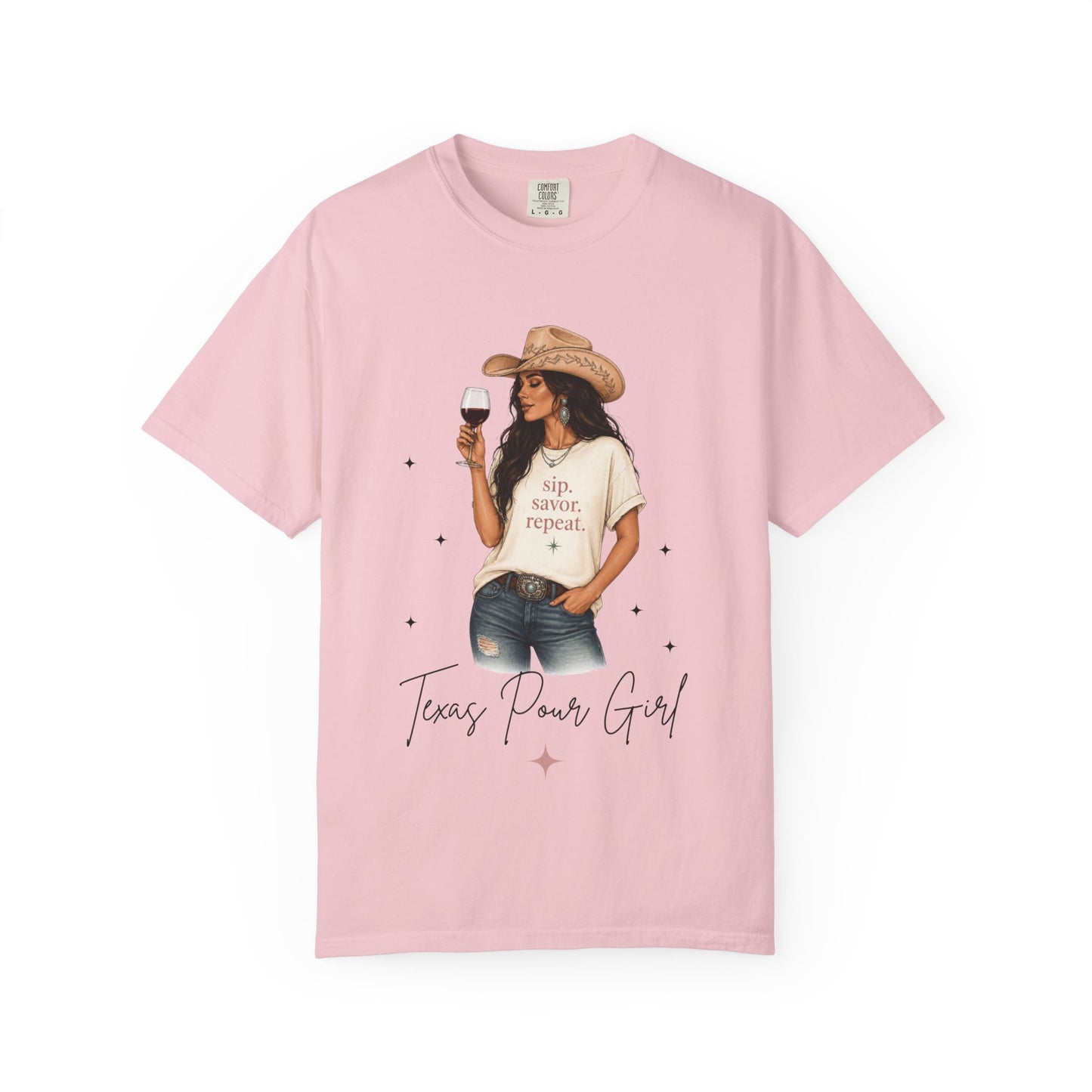 The Brunette | Texas Pour Girl Everyday Girls Tee | Western Wine Shirt Women