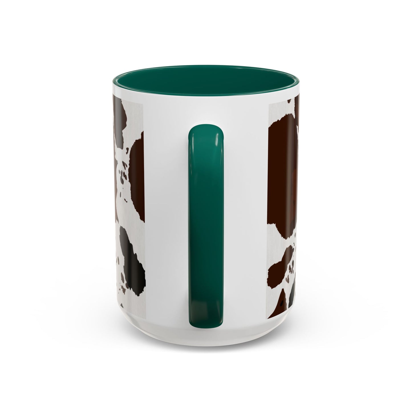 Cow Print Coffee Mug — Brown Cowhide Pattern Ceramic Mug (11oz & 15oz)