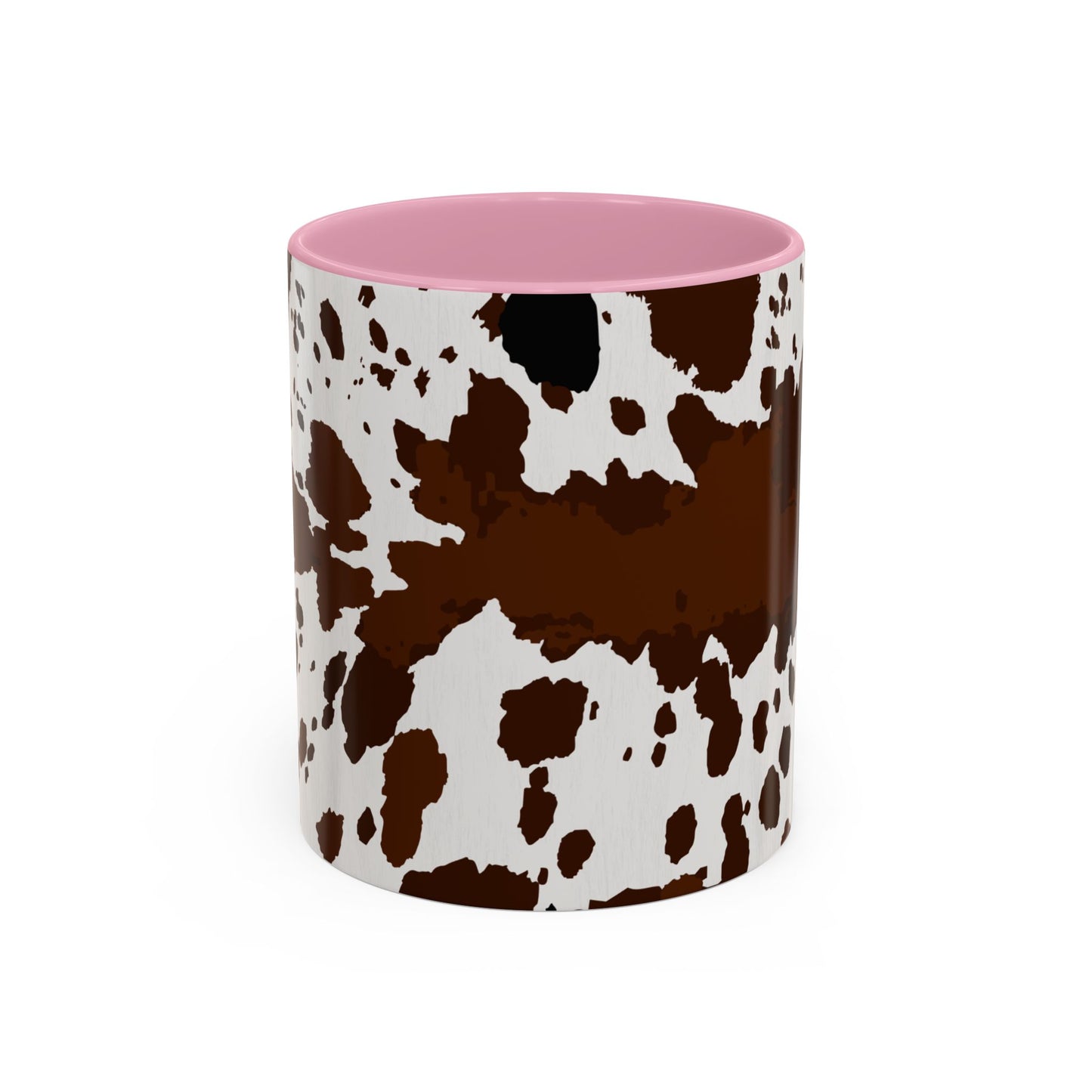 Cow Print Coffee Mug — Brown Cowhide Pattern Ceramic Mug (11oz & 15oz)