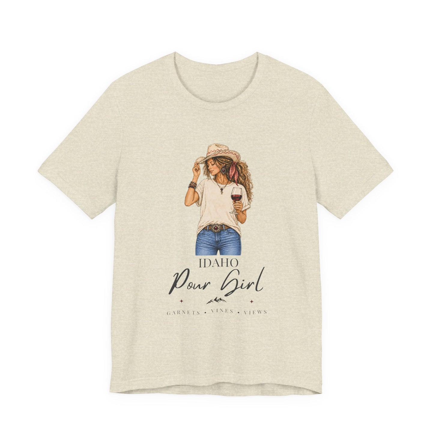 Idaho Pour Girl Tee | Wine Lover Cowgirl Graphic T-Shirt