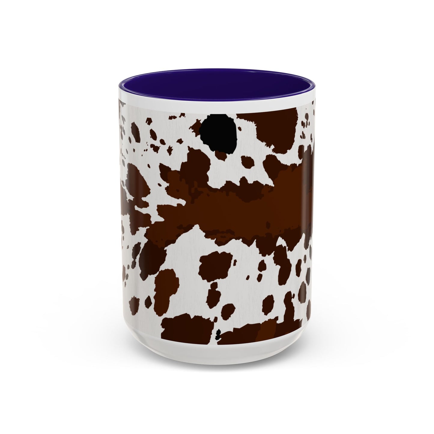 Cow Print Coffee Mug — Brown Cowhide Pattern Ceramic Mug (11oz & 15oz)