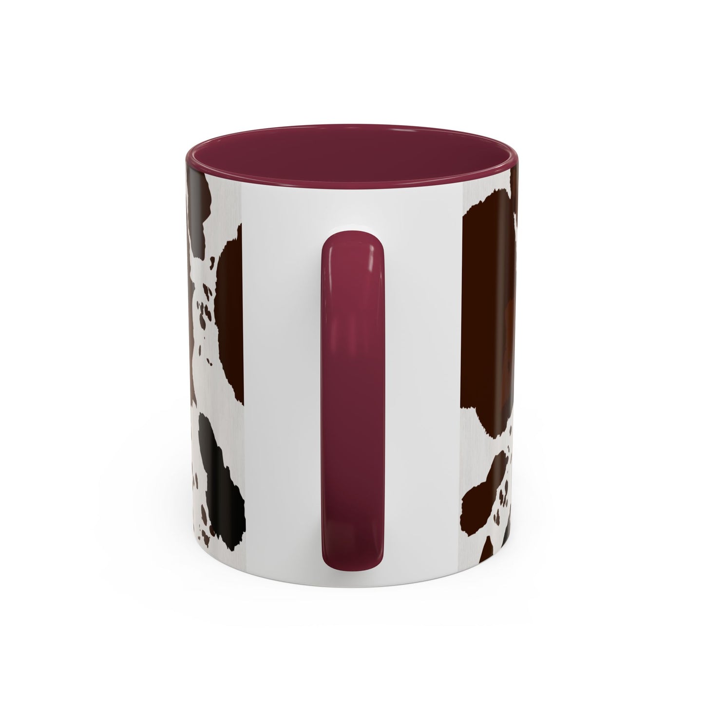 Cow Print Coffee Mug — Brown Cowhide Pattern Ceramic Mug (11oz & 15oz)