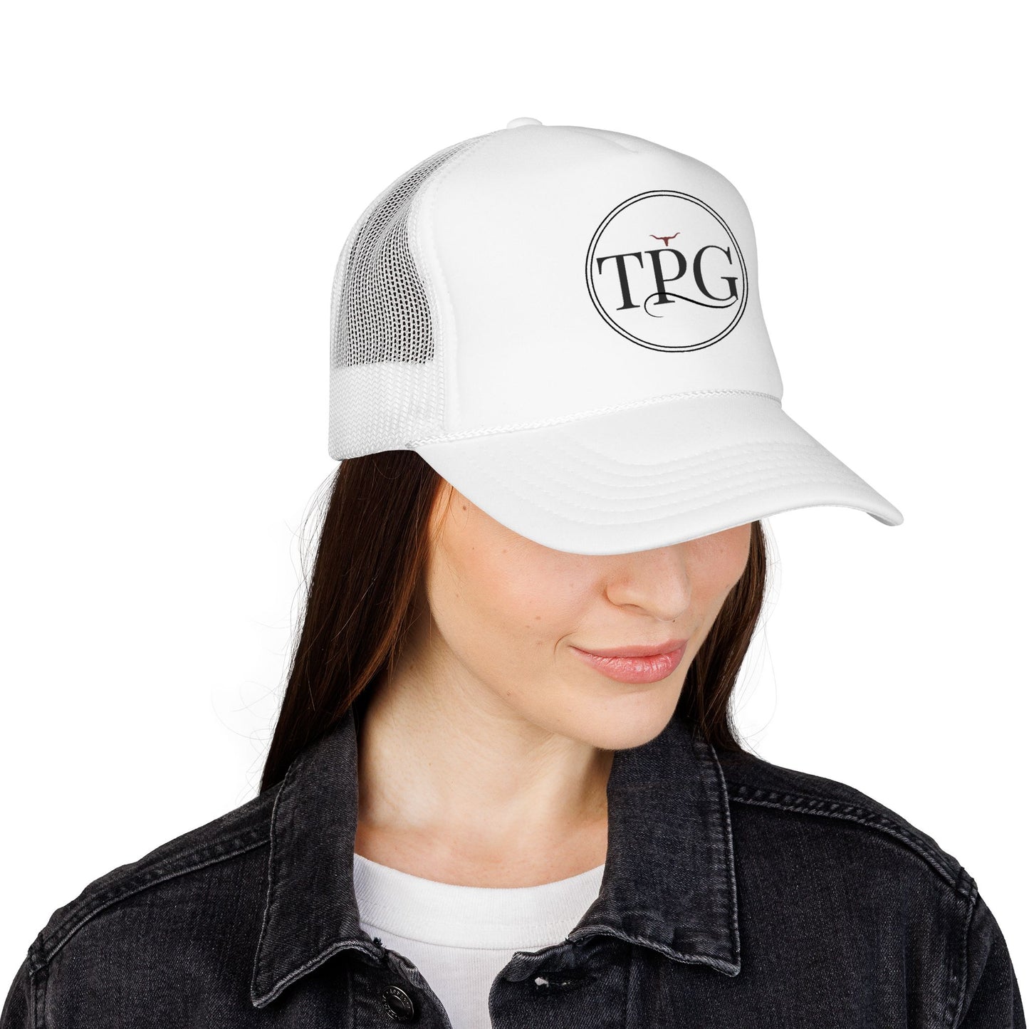 TPG Logo Trucker Hat — Vintage TPG Emblem Foam Cap