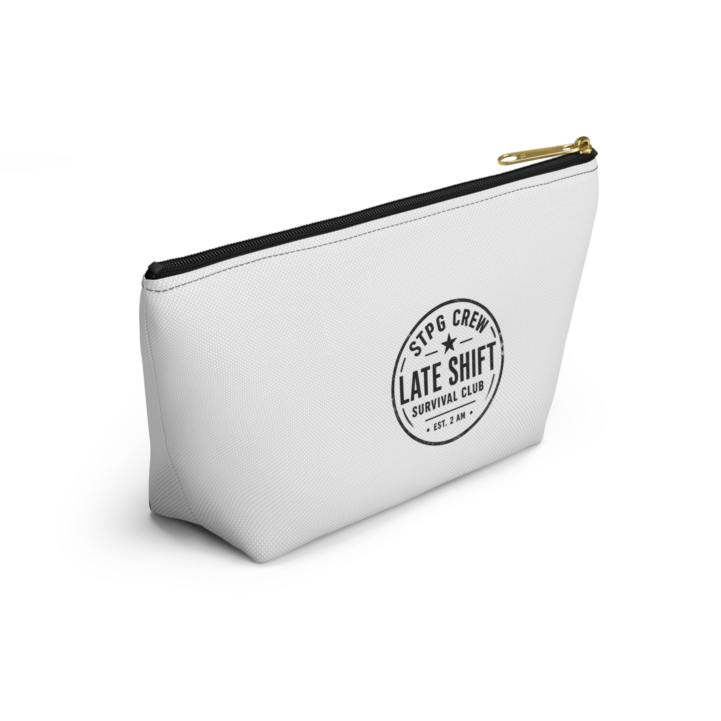 Accessory Pouch — "Bakers Don’t Sleep" T-Bottom Makeup & Gear Bag