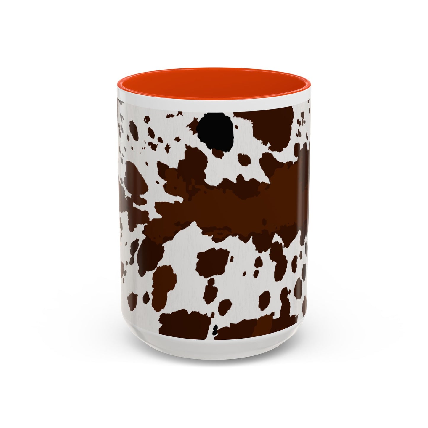 Cow Print Coffee Mug — Brown Cowhide Pattern Ceramic Mug (11oz & 15oz)