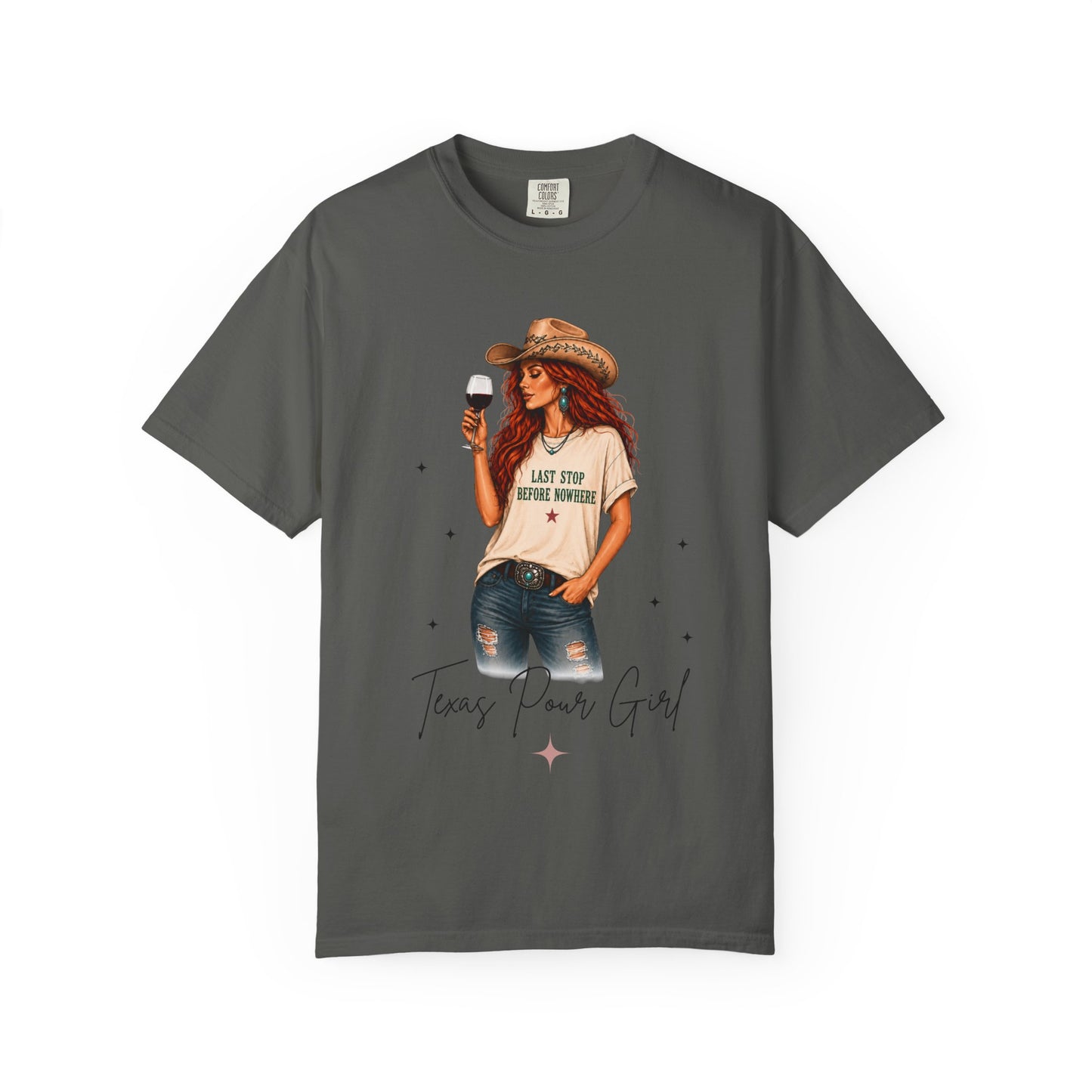 The Redhead | Texas Pour Girl Everyday Girls Tee | Western Wine Shirt Women