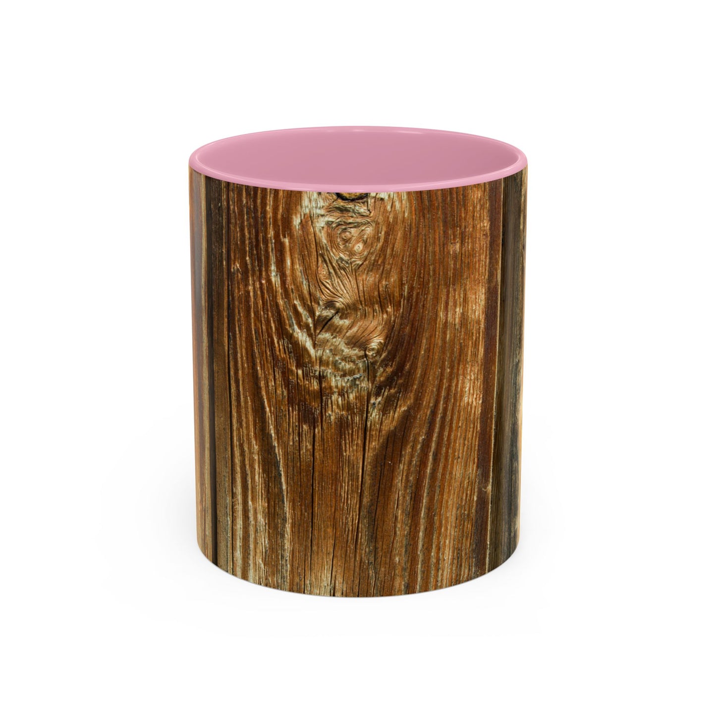 Rustic Wood Grain Coffee Mug — Cozy Cabin 11oz & 15oz (Room for Cream)