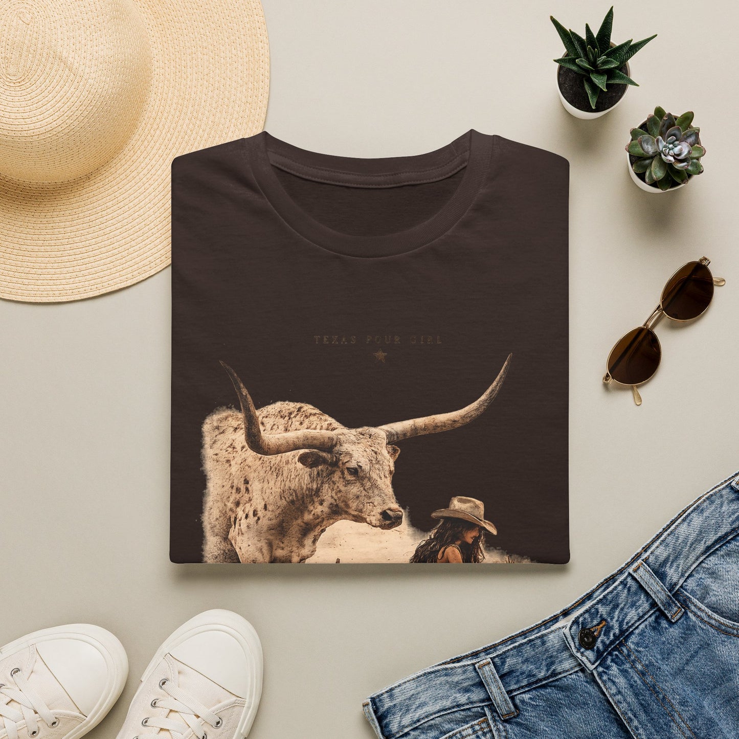 Middle of Nowhere Western T-Shirt — Vintage Longhorn & Cowgirl Graphic