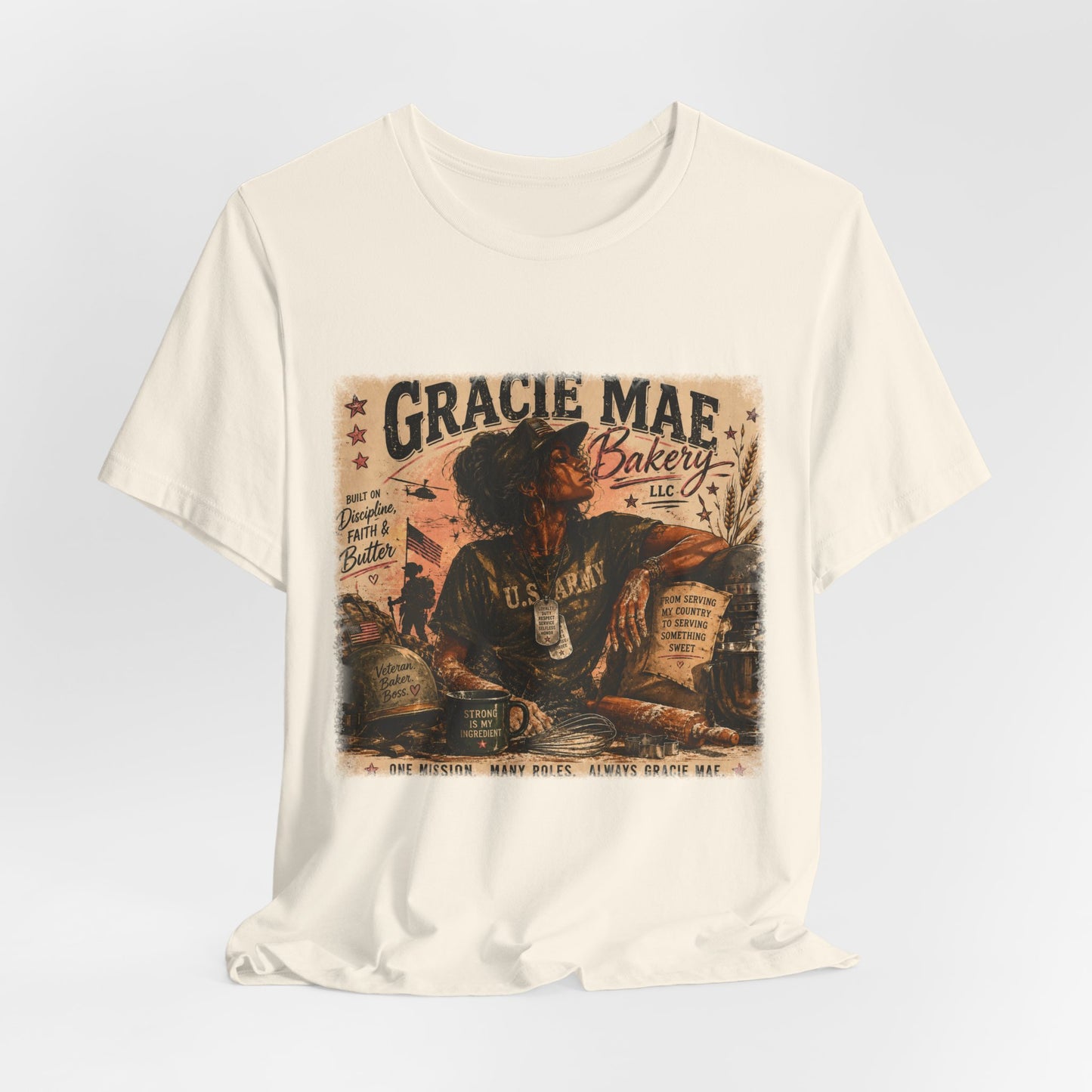 Gracie Mae Bakery Retro Graphic Tee | Stressed Tired Professional Girl