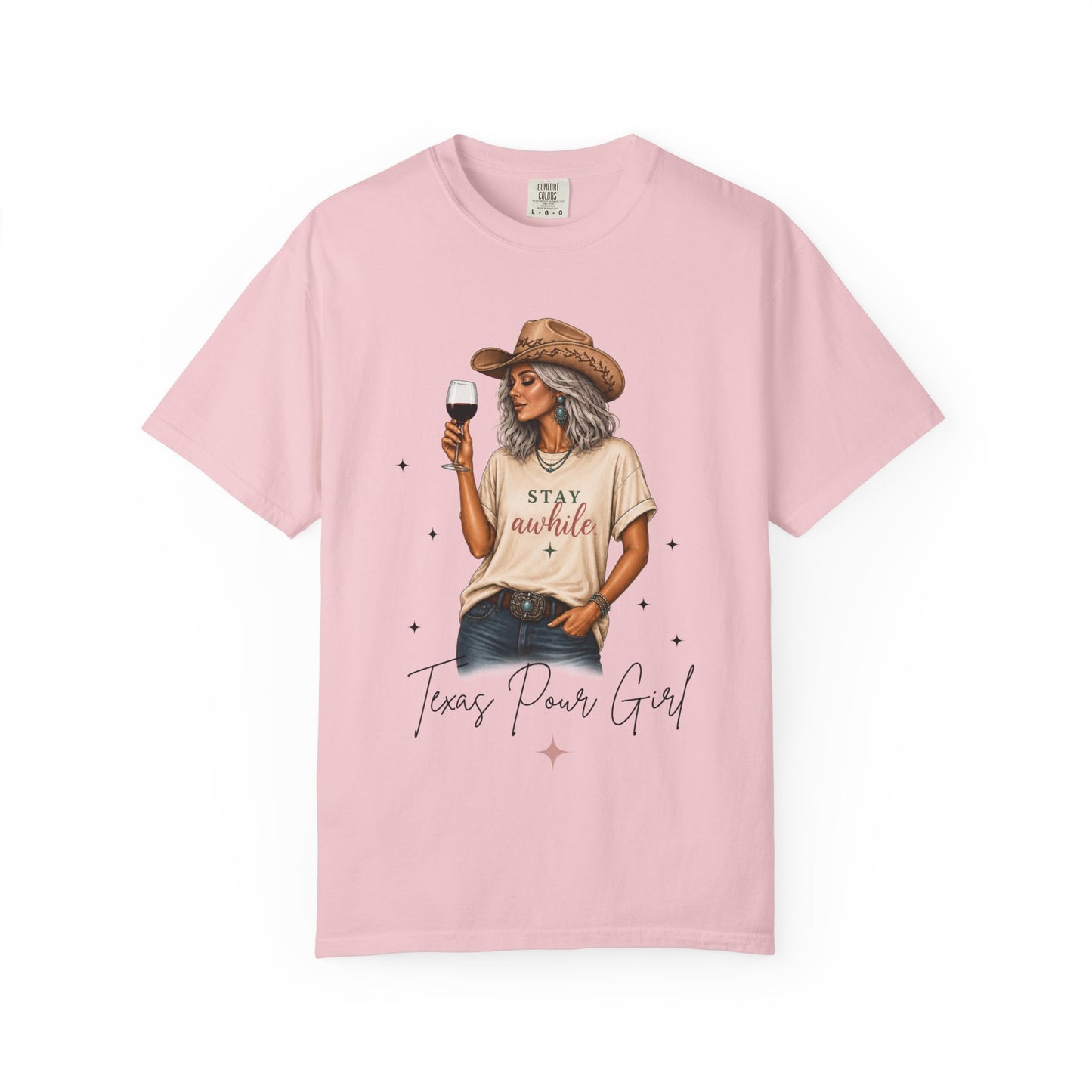 The Silver | Texas Pour Girl Everyday Girls Tee | Western Wine Shirt Women