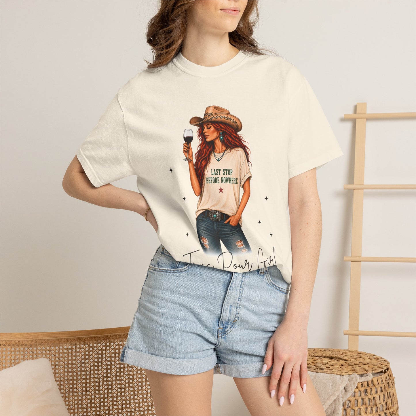 The Redhead | Texas Pour Girl Everyday Girls Tee | Western Wine Shirt Women