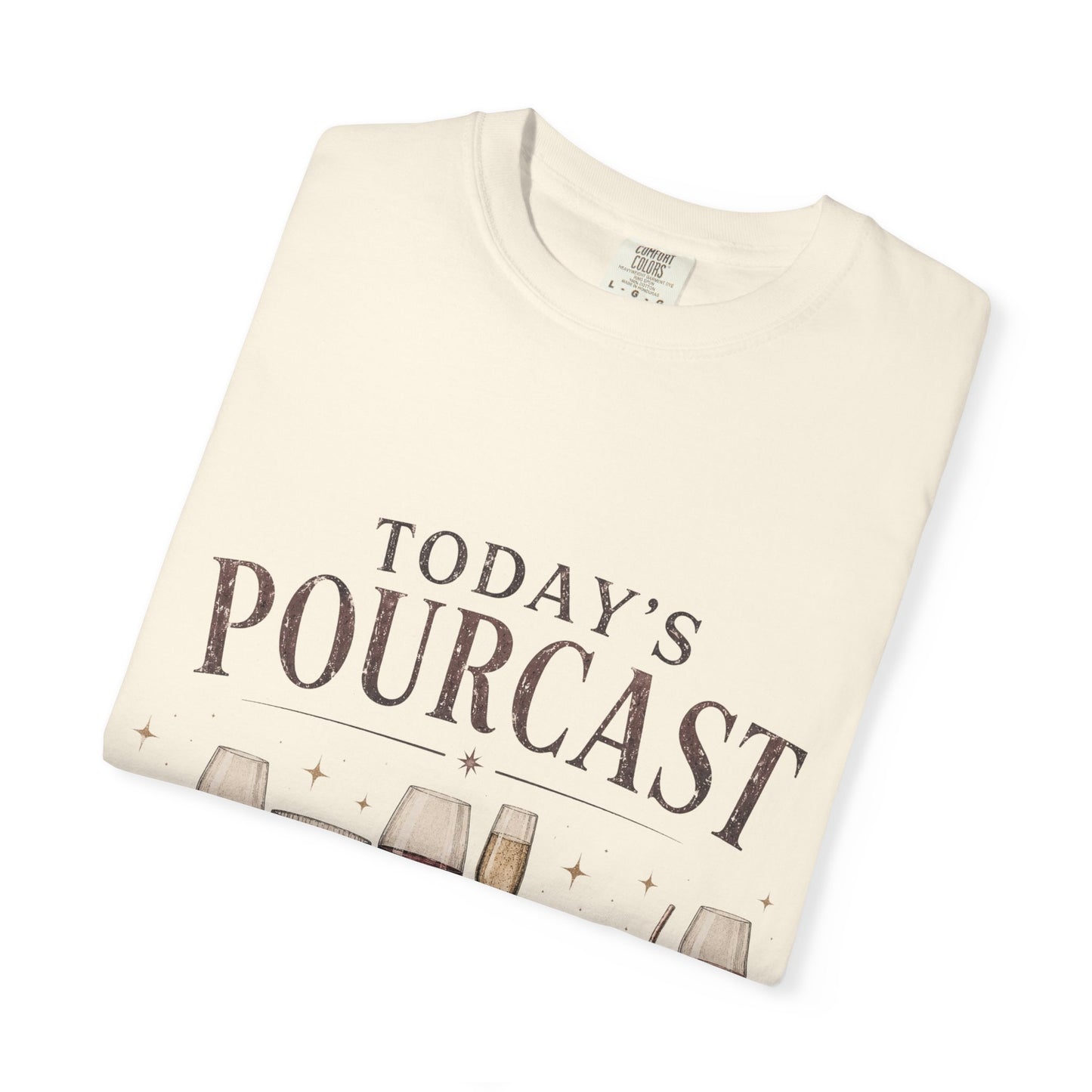 Today's Pourcast Wine T-Shirt | Funny Graphic Tee for Wine Lovers
