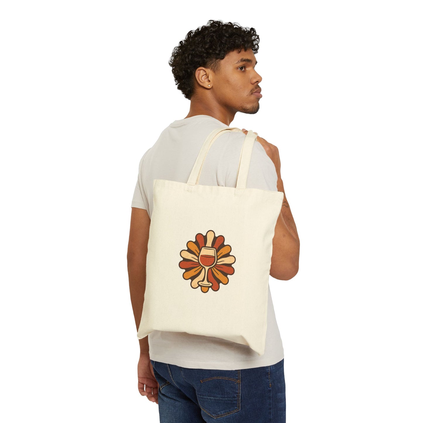 Tote Bag — "Sip. Savor. Repeat." Retro Wine Canvas Tote