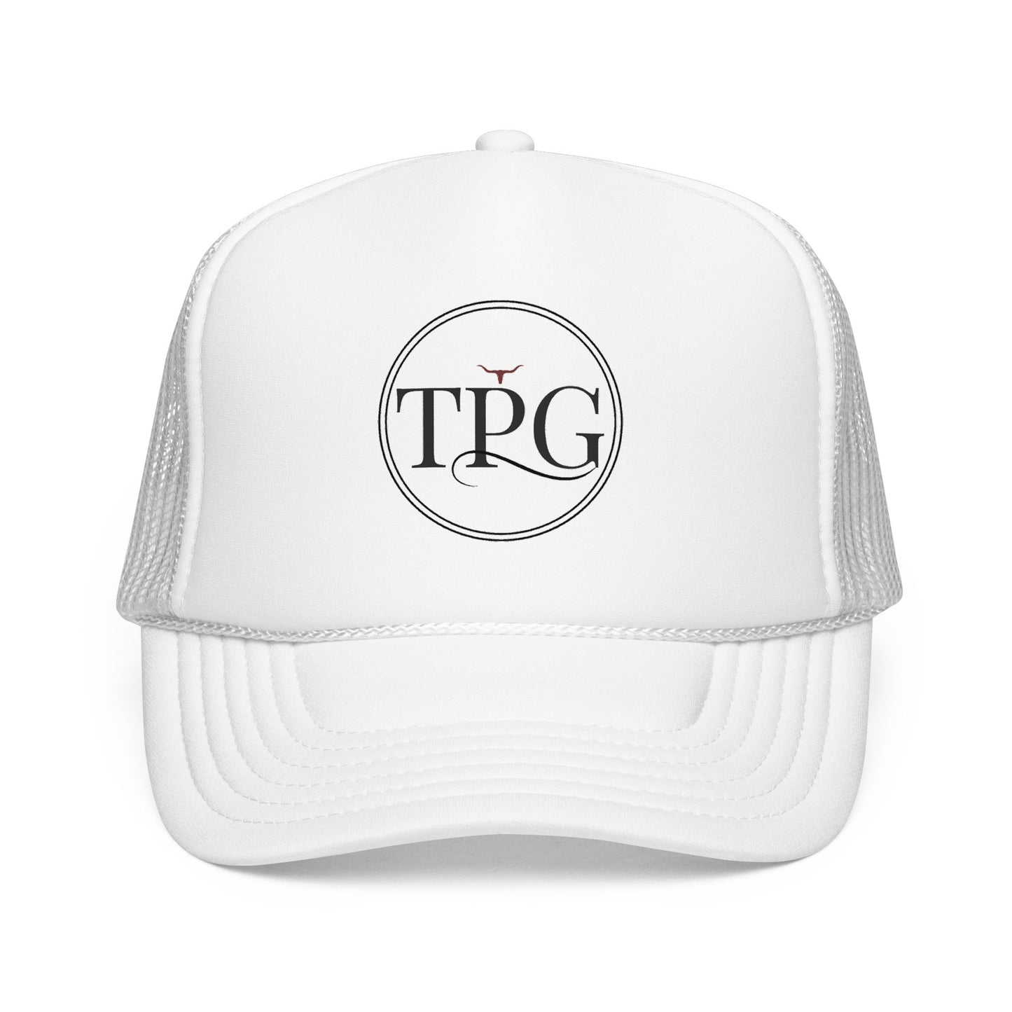 TPG Logo Trucker Hat — Vintage TPG Emblem Foam Cap