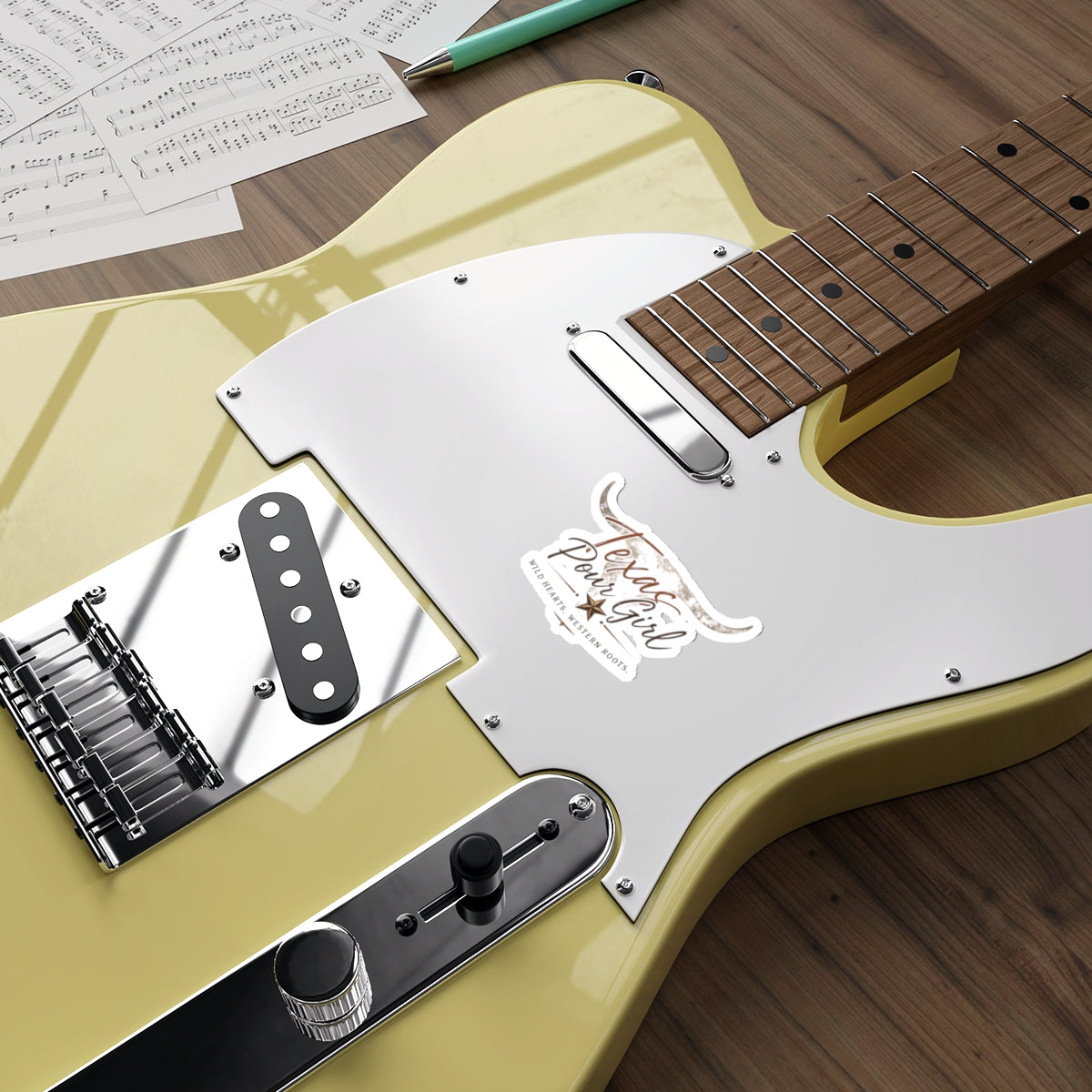 Wild Hearts, Western Roots — Longhorn Die-Cut Sticker