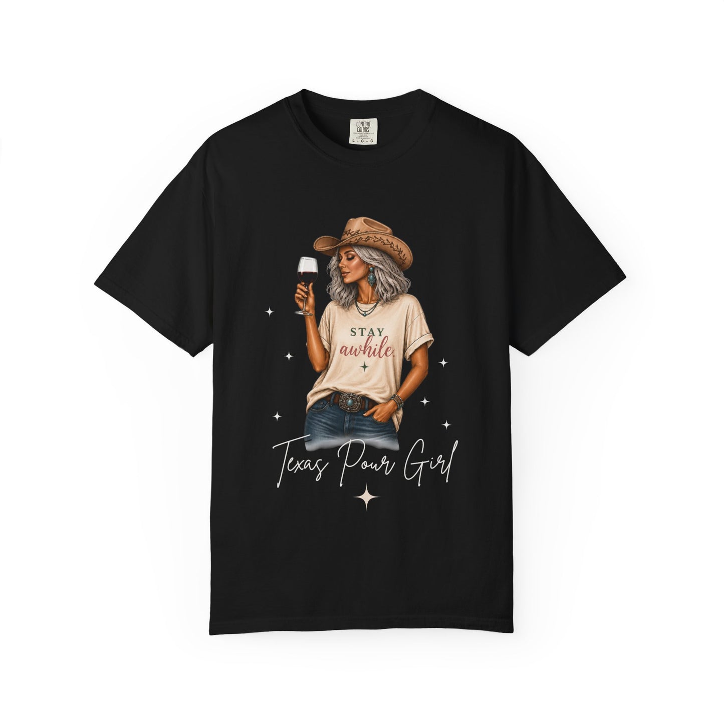 The Silver | Texas Pour Girl Everyday Girls Tee | Western Wine Shirt Women
