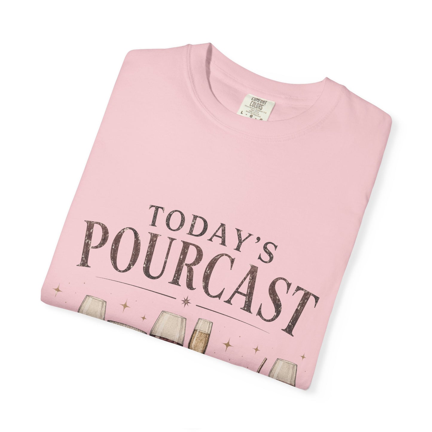 Today's Pourcast Wine T-Shirt | Funny Graphic Tee for Wine Lovers