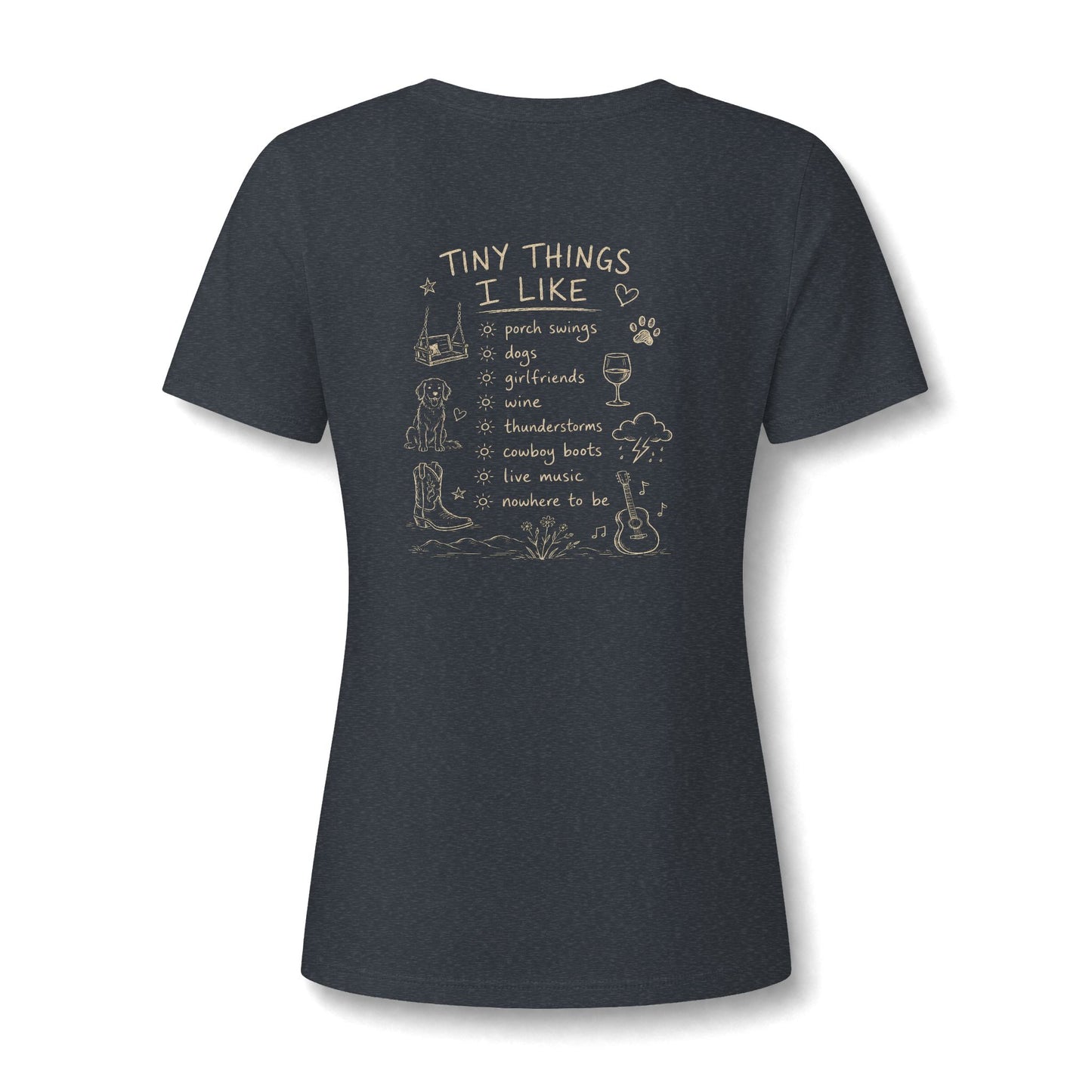 Women's V‑Neck Tee — "My Favorite Little Things"