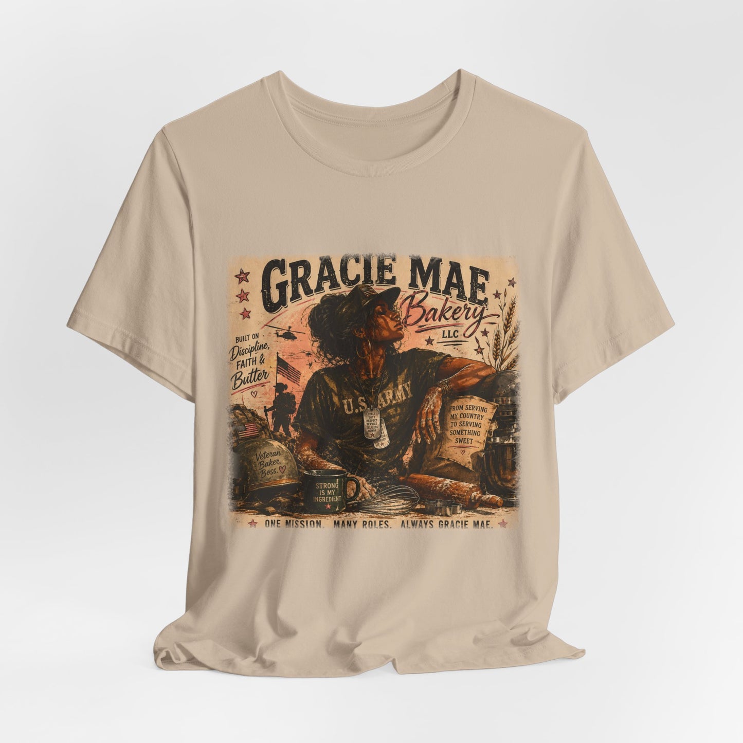 Gracie Mae Bakery Retro Graphic Tee | Stressed Tired Professional Girl