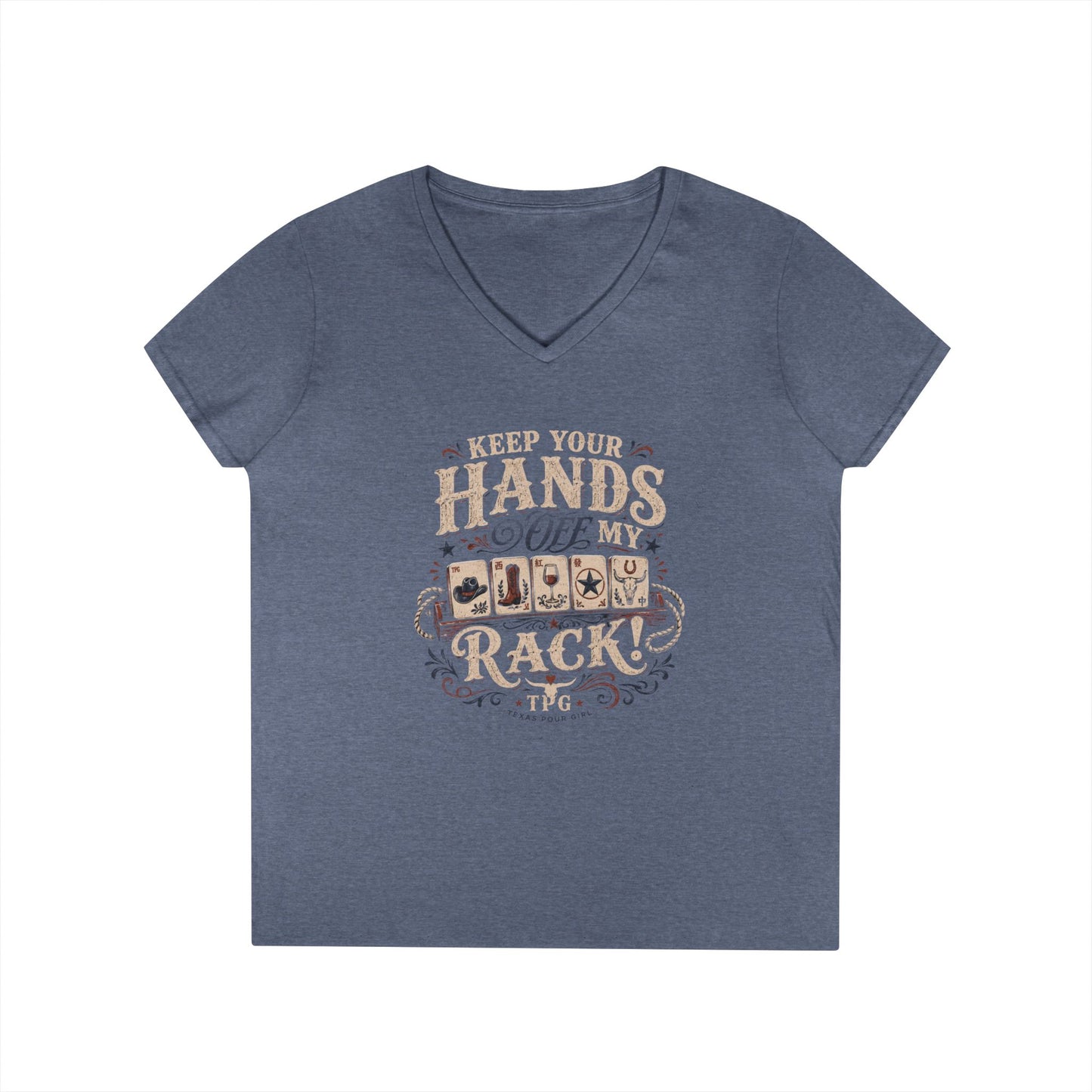 Keep Your Hands Off My Rack Ladies' V-Neck T-Shirt