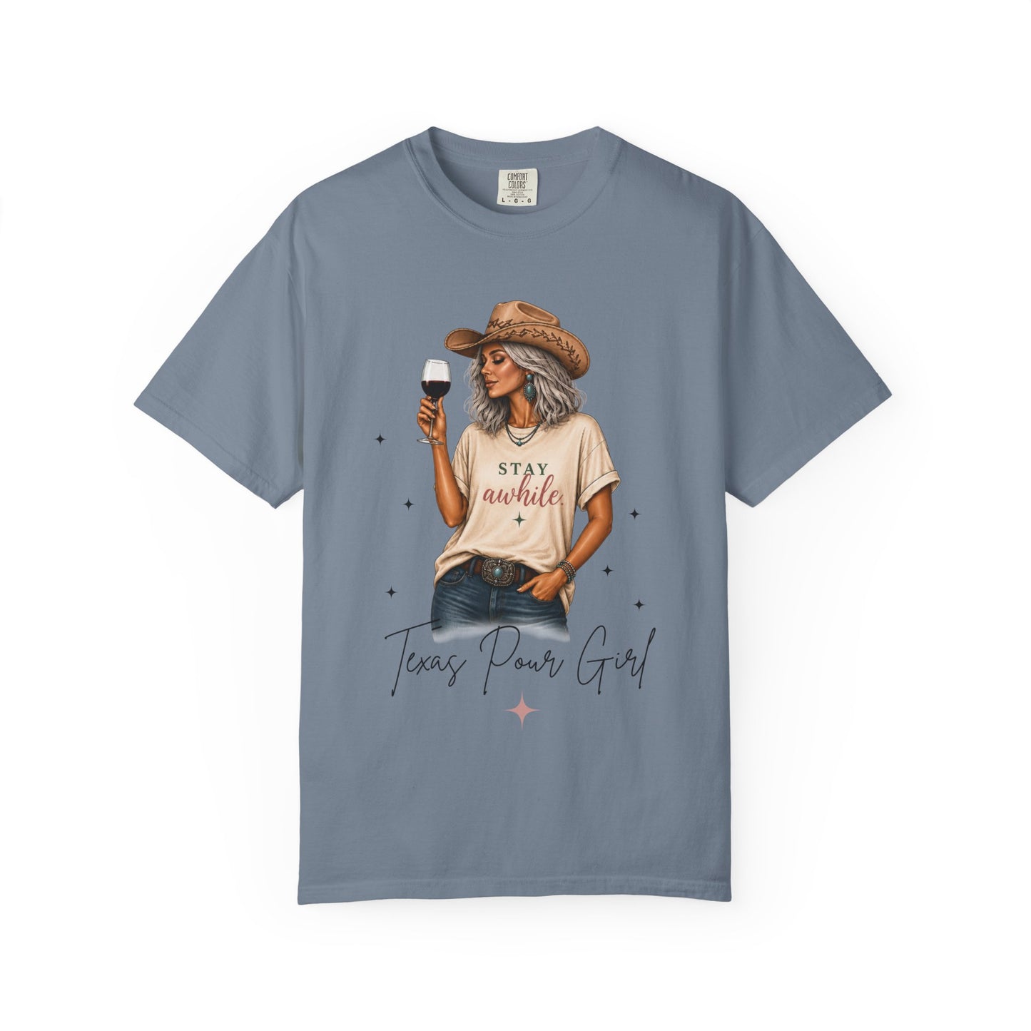 The Silver | Texas Pour Girl Everyday Girls Tee | Western Wine Shirt Women