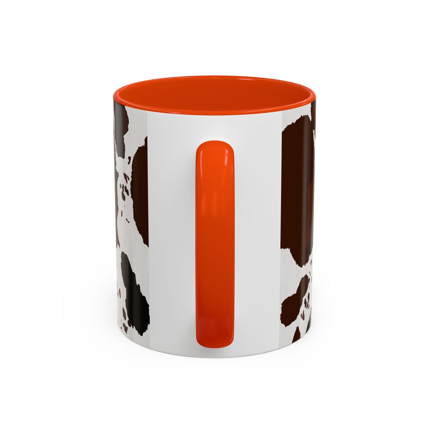 Cow Print Coffee Mug — Brown Cowhide Pattern Ceramic Mug (11oz & 15oz)