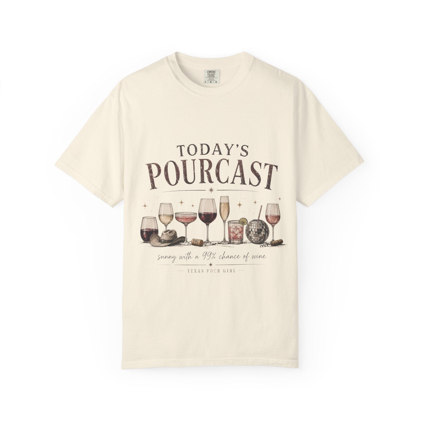 Today's Pourcast Wine T-Shirt | Funny Graphic Tee for Wine Lovers